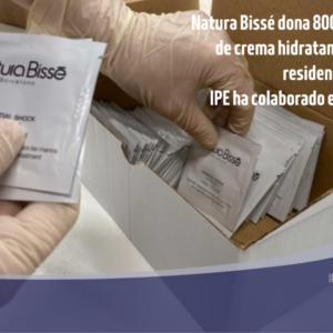 Natura Bissé dona 800.000 monodosis de crema hidratante a hospitales y residencias de mayores. IPE ha colaborado en esta donación.