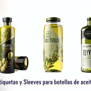 ¡Mantén tus productos de aceite impecables con nuestras etiquetas y sleeve anti manchas!